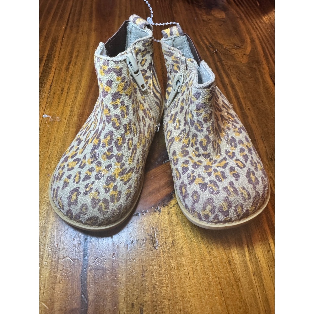 Livie & Luca Kids Leopard Zebra Mixed Animal Print Ankle Boots Size 5